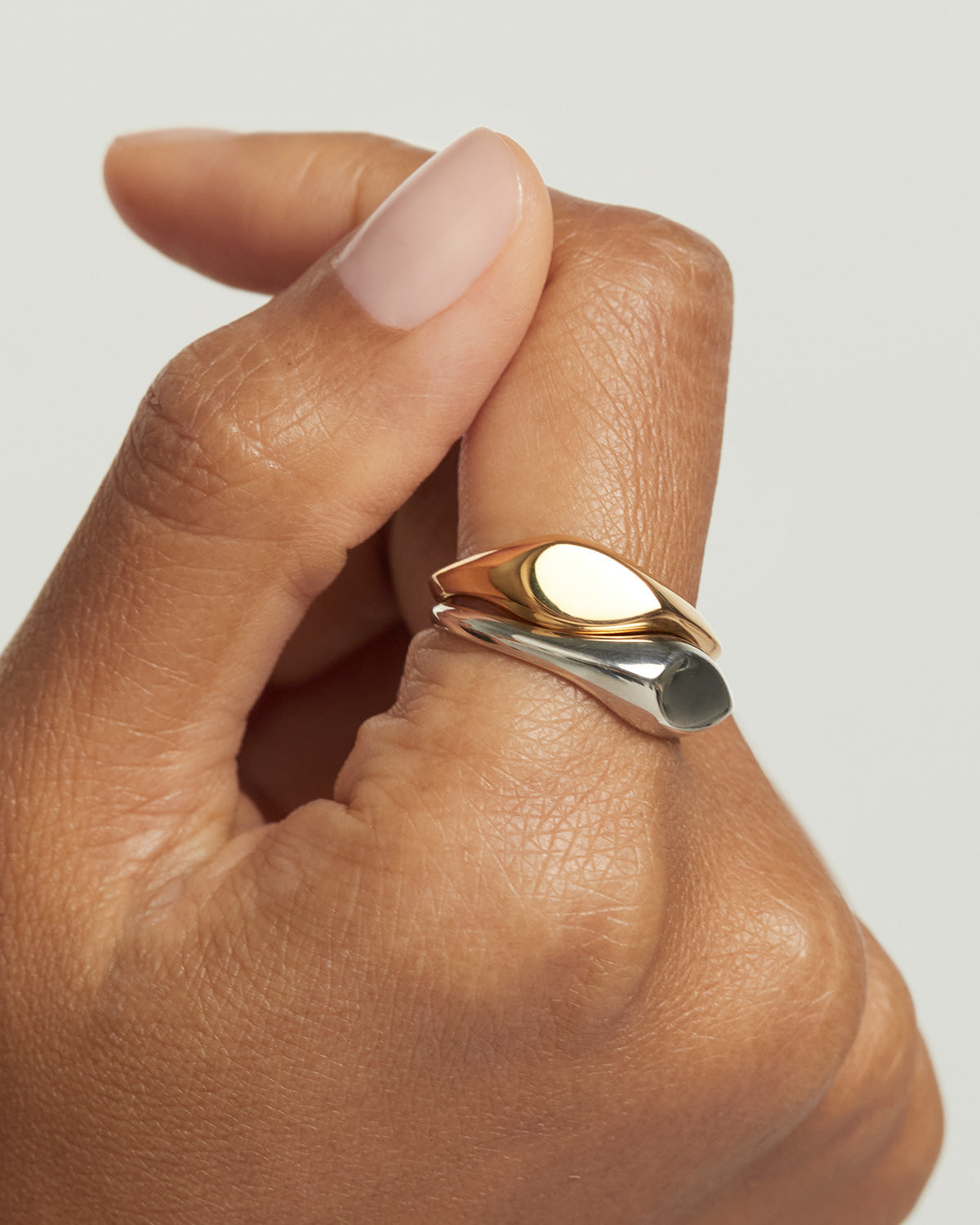GRID1 Devi Stamp Ring - Unique Handmade Silver Ring for Women, Spiritual Jewelry Gift for Yoga & Meditation Lovers - Perfect for Boho Fashion & Festival Outfits