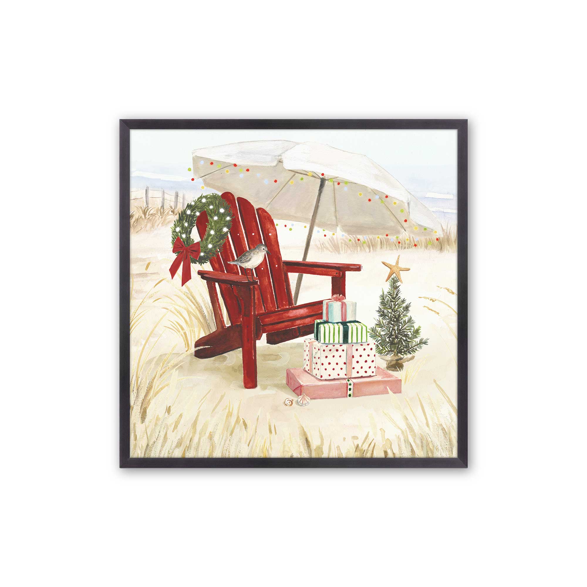 Coastal Holiday Relaxation Print - Beach Themed Wall Art Decor for Living Room, Bedroom & Office - Perfect for Home, Vacation House & Coastal Style Interior Design