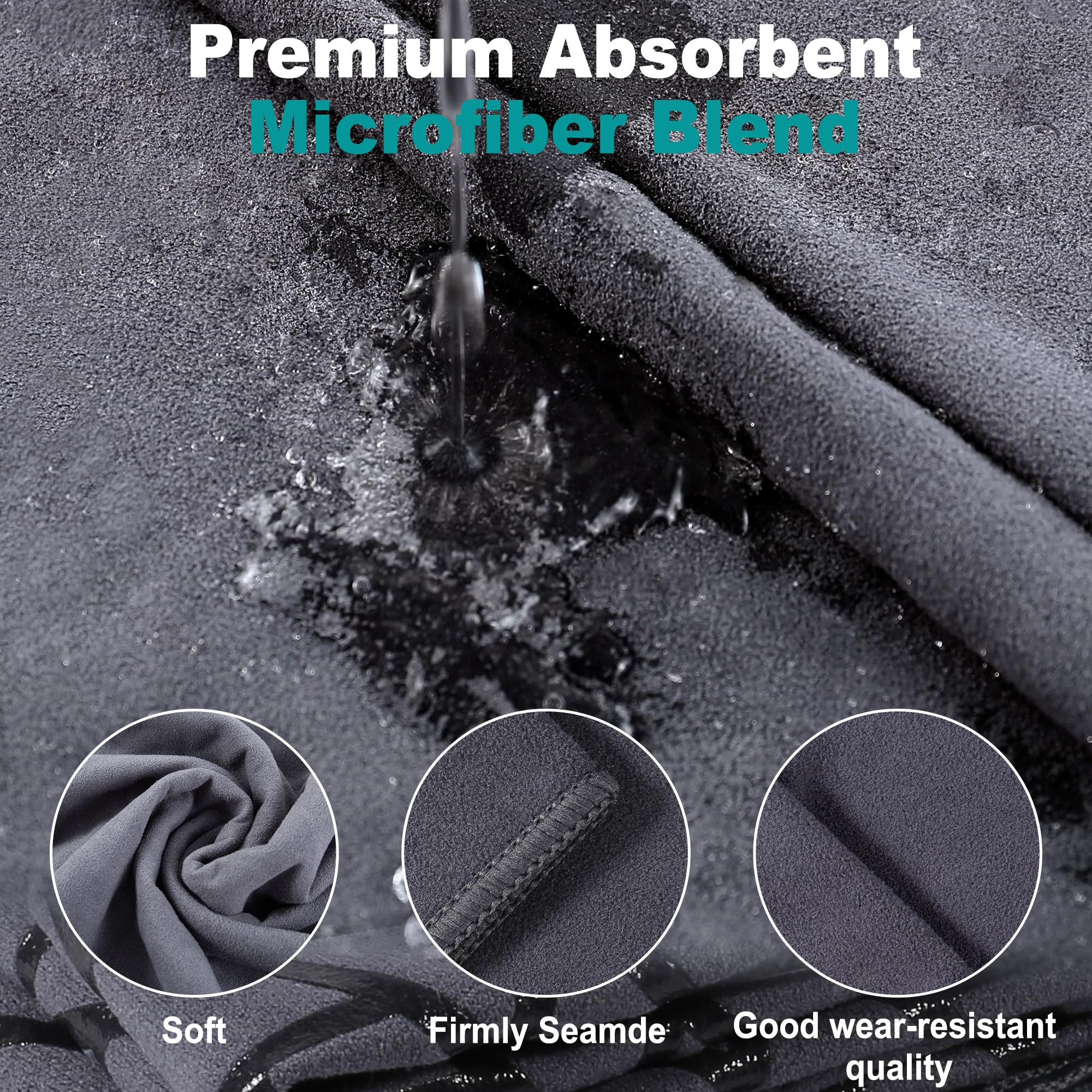 Premium 6ft Large Hot Yoga Mat Towel for 72