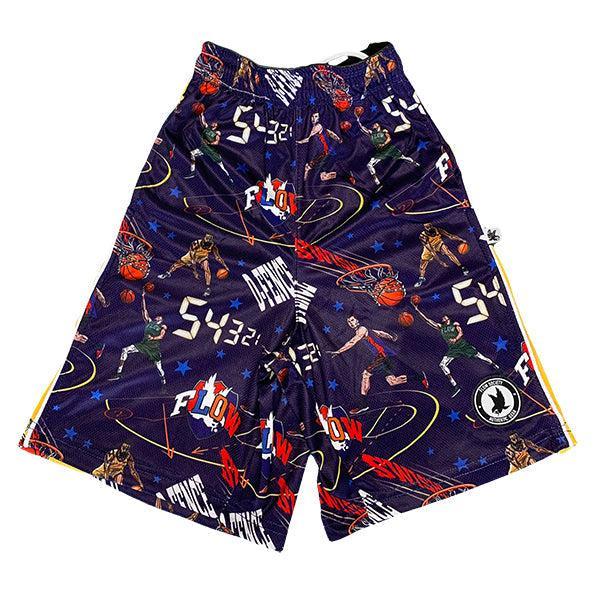 Boys' Triple Double Flow Basketball Shorts - Breathable Quick-Dry Sports Shorts for Kids - Perfect for Basketball, Running, and Gym Workouts