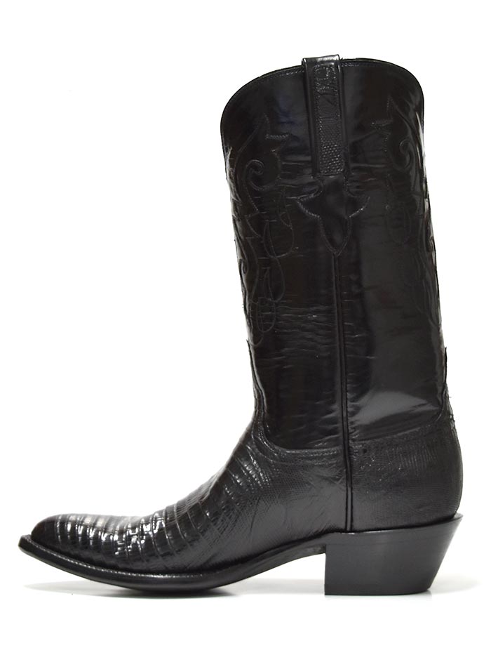Lucchese G9030.24 Men's Handmade Lizard Skin Cowboy Boots - Black | Western Boots for Men | Perfect for Rodeo, Country Dancing & Casual Wear