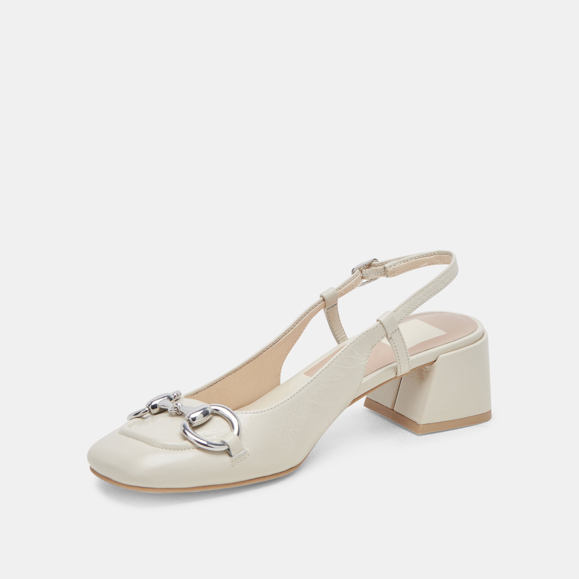 MELLI Women's Ivory Crinkle Patent Leather High Heels - Elegant Dress Shoes for Parties, Weddings & Special Occasions