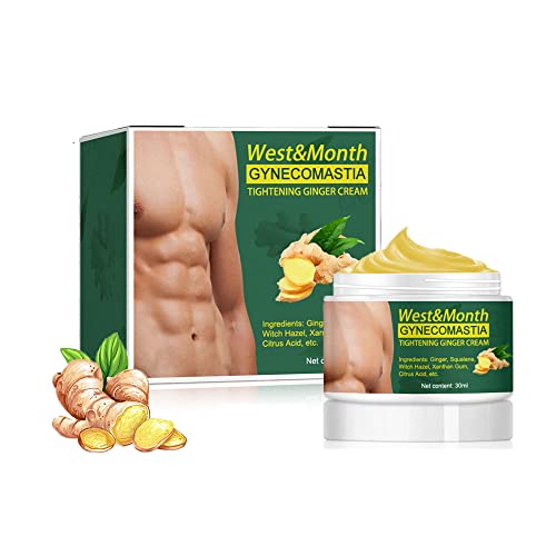 SoliPac Gynecomastia Tightening Ginger Cream for Men - Chest & Belly Fat Burner, Firming & Reshaping Cream (30ml) - Reduce Man Boobs & Stubborn Fat - Perfect for Post-Workout Recovery & Body Contouring
