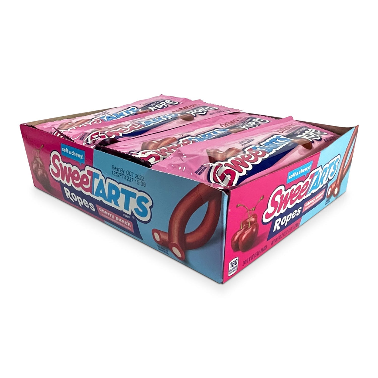 Ferrara Sweetarts Rope Candy - Cherry Flavor | 1.8oz (24 Count) Bulk Pack - Perfect for Halloween, Party Favors & Office Snacks