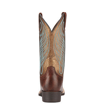 Ariat Women's Yukon Brown Square Toe Work Boots - Durable Western Cowgirl Boots for Riding, Hiking & Outdoor Activities