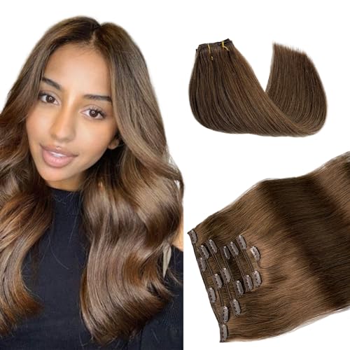 Clip in 120g#4 Medium Brown