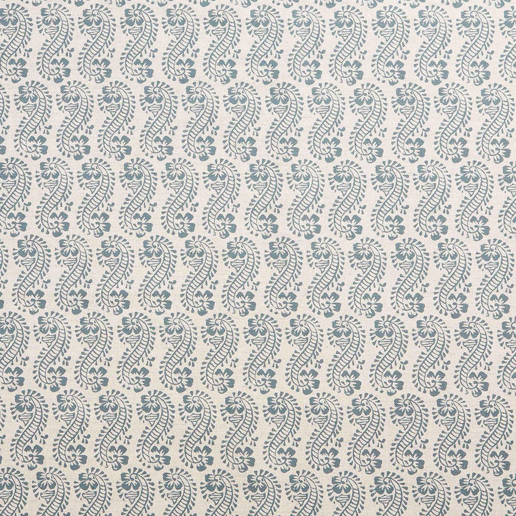 Lani Printed Fabric Linen Cotton Blend Petrol Blue Sample - Perfect for DIY Crafts, Home Decor & Fashion Accessories