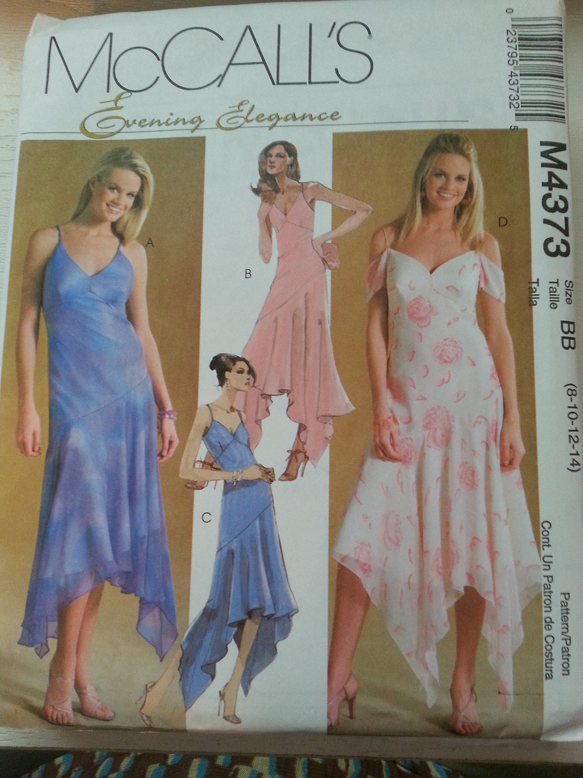 McCall's 4373 Evening Gown Sewing Pattern for Women - Formal Dress Size 8-14 - Perfect for Prom, Wedding & Special Occasions