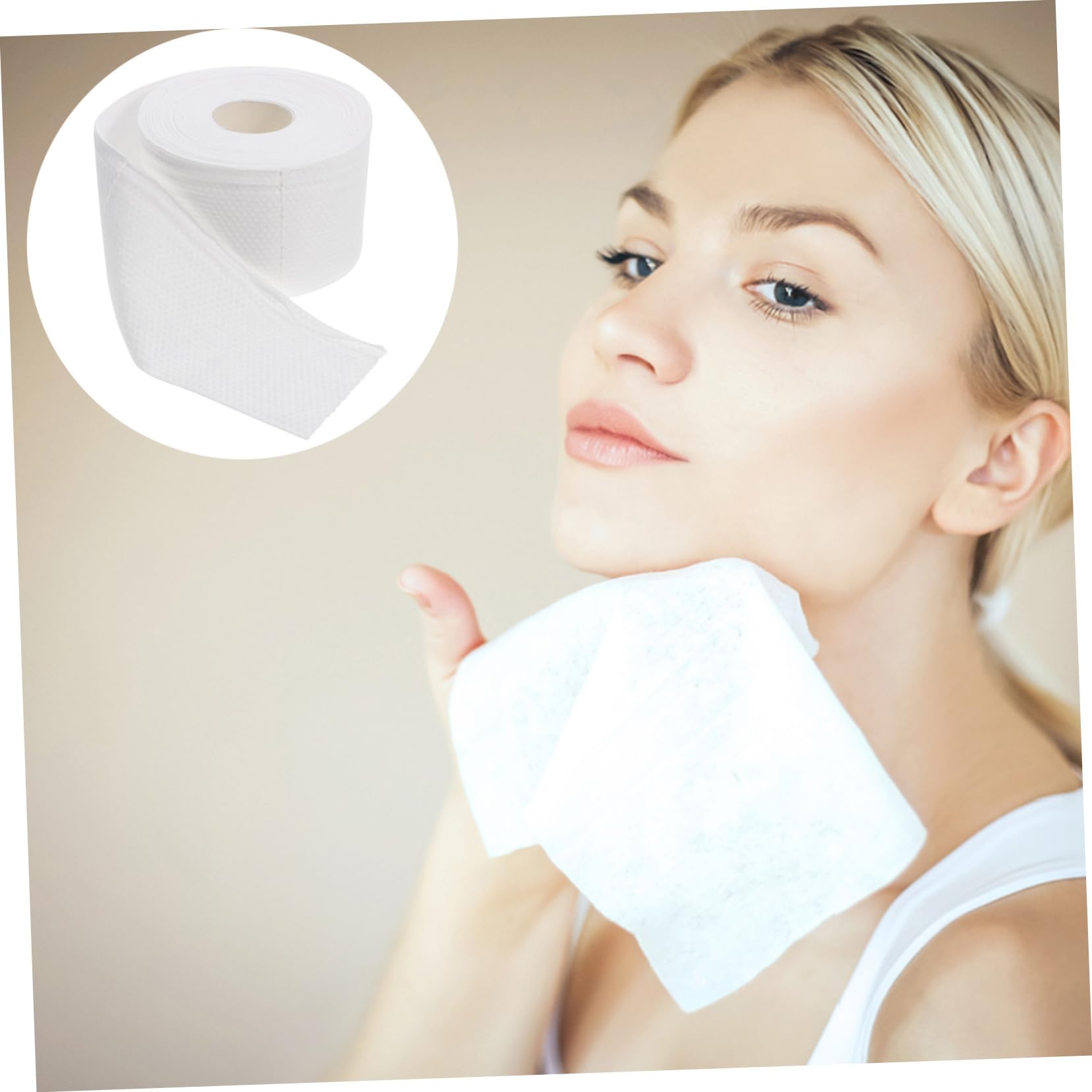 80pcs Disposable Facial Towels - Pearl Print Cotton Tissues for Wet & Dry Use | Soft Makeup Remover Wipes | Perfect for Daily Skincare, Travel & Spa Days