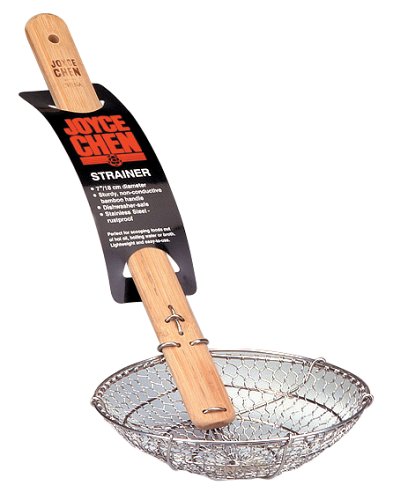 Joyce Chen 7-Inch Stainless Steel Kitchen Strainer - Fine Mesh Colander for Pasta, Vegetables, and Fruits - Perfect for Cooking, Baking, and Food Prep