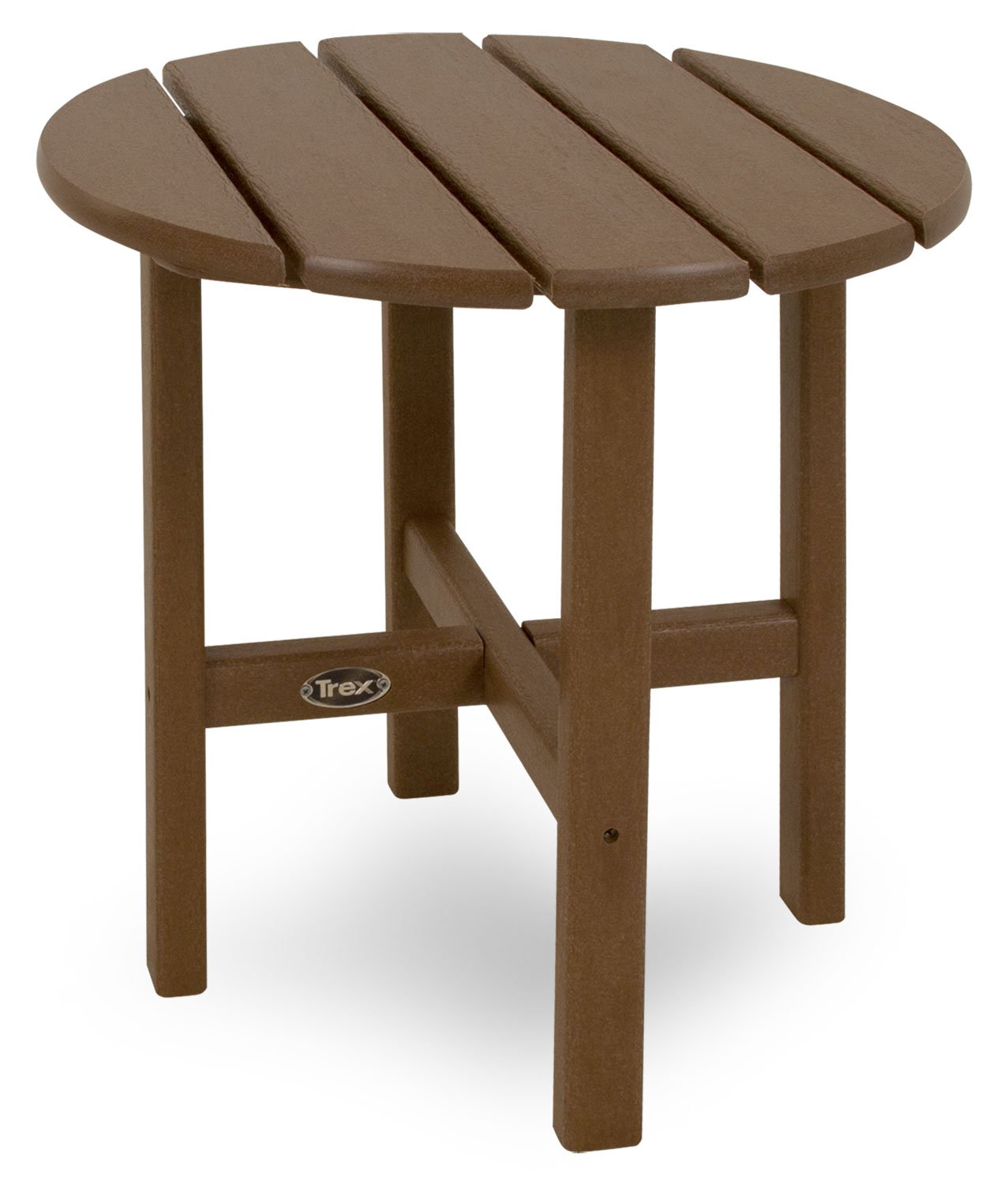 Trex Cape Cod 18-Inch Round Outdoor Side Table - Weather-Resistant Patio Furniture for Garden, Deck & Poolside - Tree House Collection