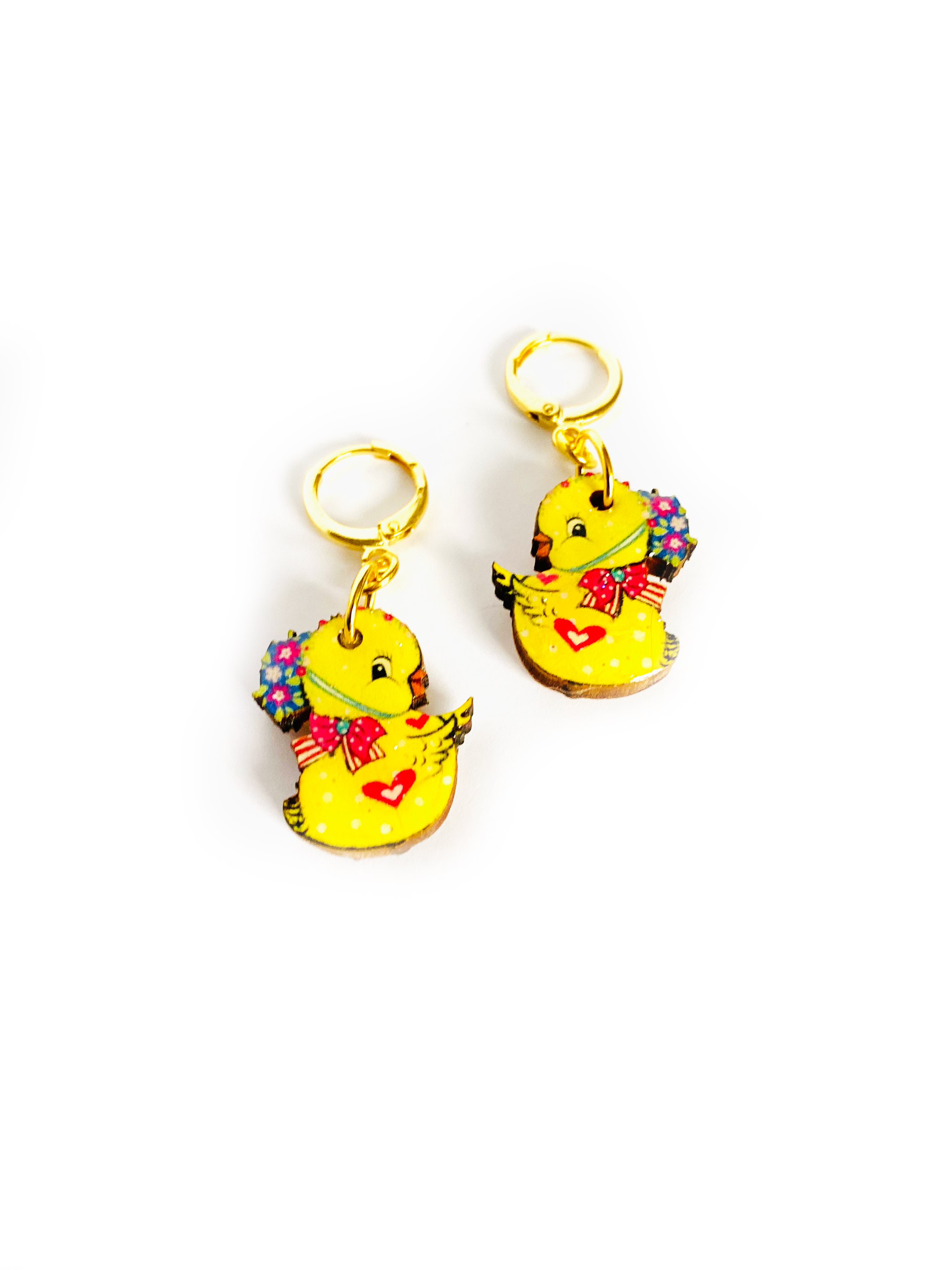 Rosie Rose Parker Chicken Huggie Hoop Earrings - Cute Animal Jewelry for Women, Girls | Perfect for Everyday Wear, Gifts, and Farmhouse Style Outfits