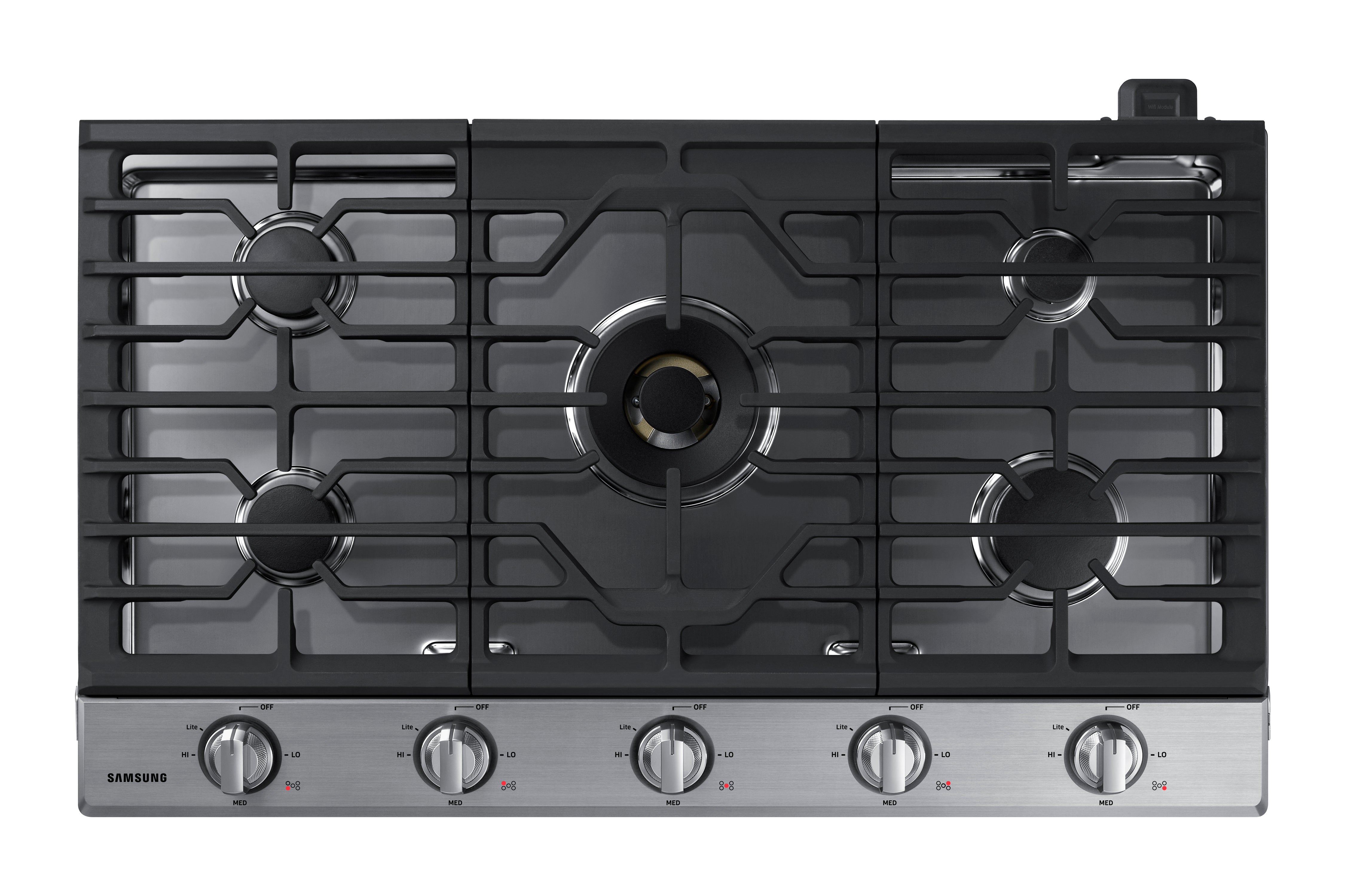 Samsung NA36N7755TS/AA 36-Inch Stainless Steel Gas Cooktop - Professional Grade for Modern Kitchens | Perfect for Home Chefs & Entertaining