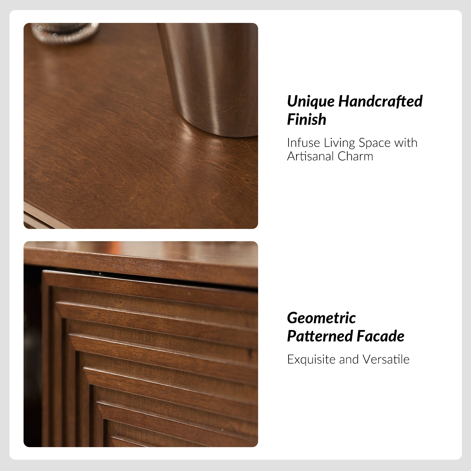 Archie 34-Inch Tall 2-Door Multifunctional Bar Cabinet with Adjustable Shelves - Modern Home Bar Storage for Living Room, Dining Room or Office (Optional Styles Available)