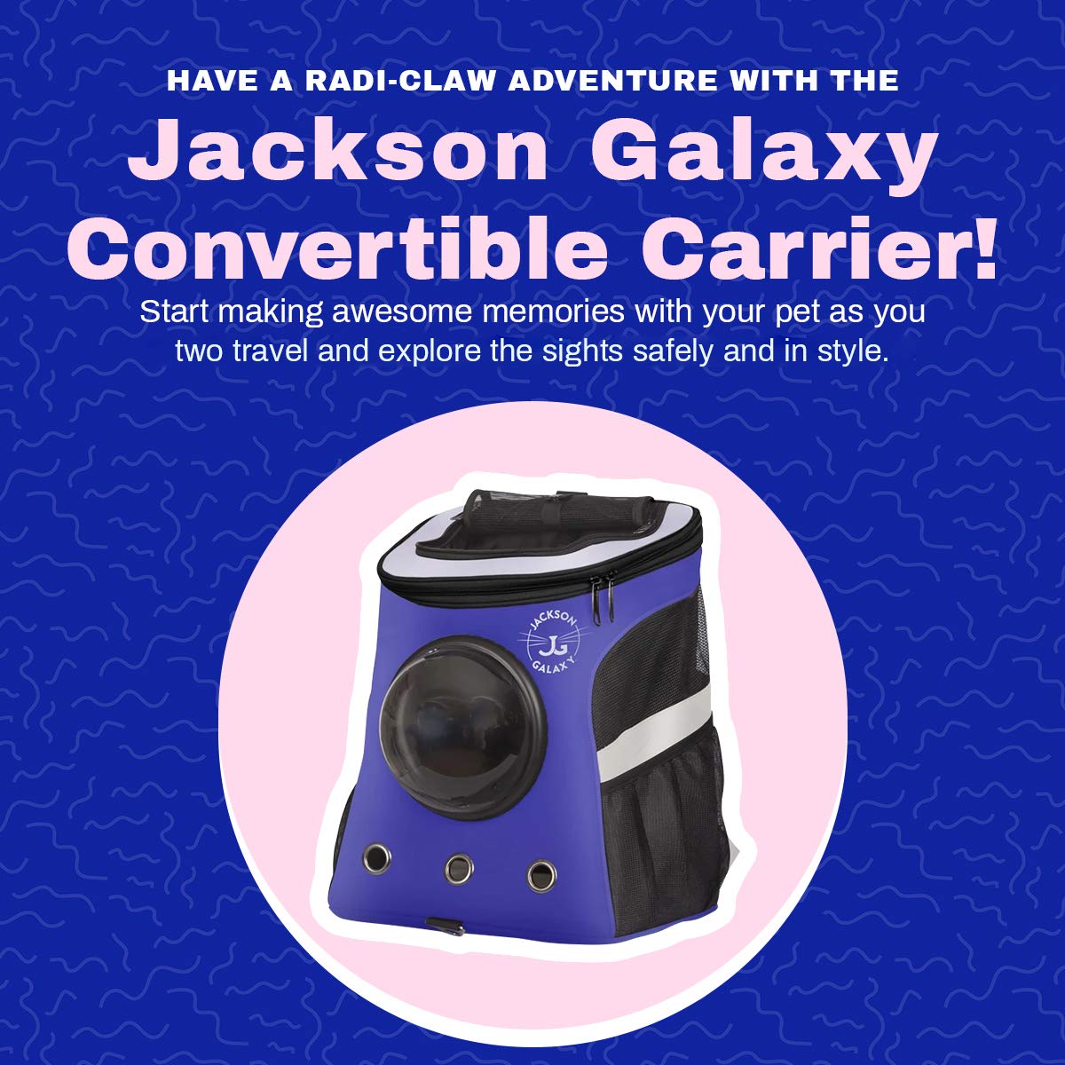 **Jackson Galaxy Airline Approved Cat Backpack Carrier - Space Capsule Bubble for Small Cats & Kittens - Premium Pet Carrier for Travel, Hiking & Outdoor Adventures - Perfect for Vet Visits, Road Trips & Daily Commutes**