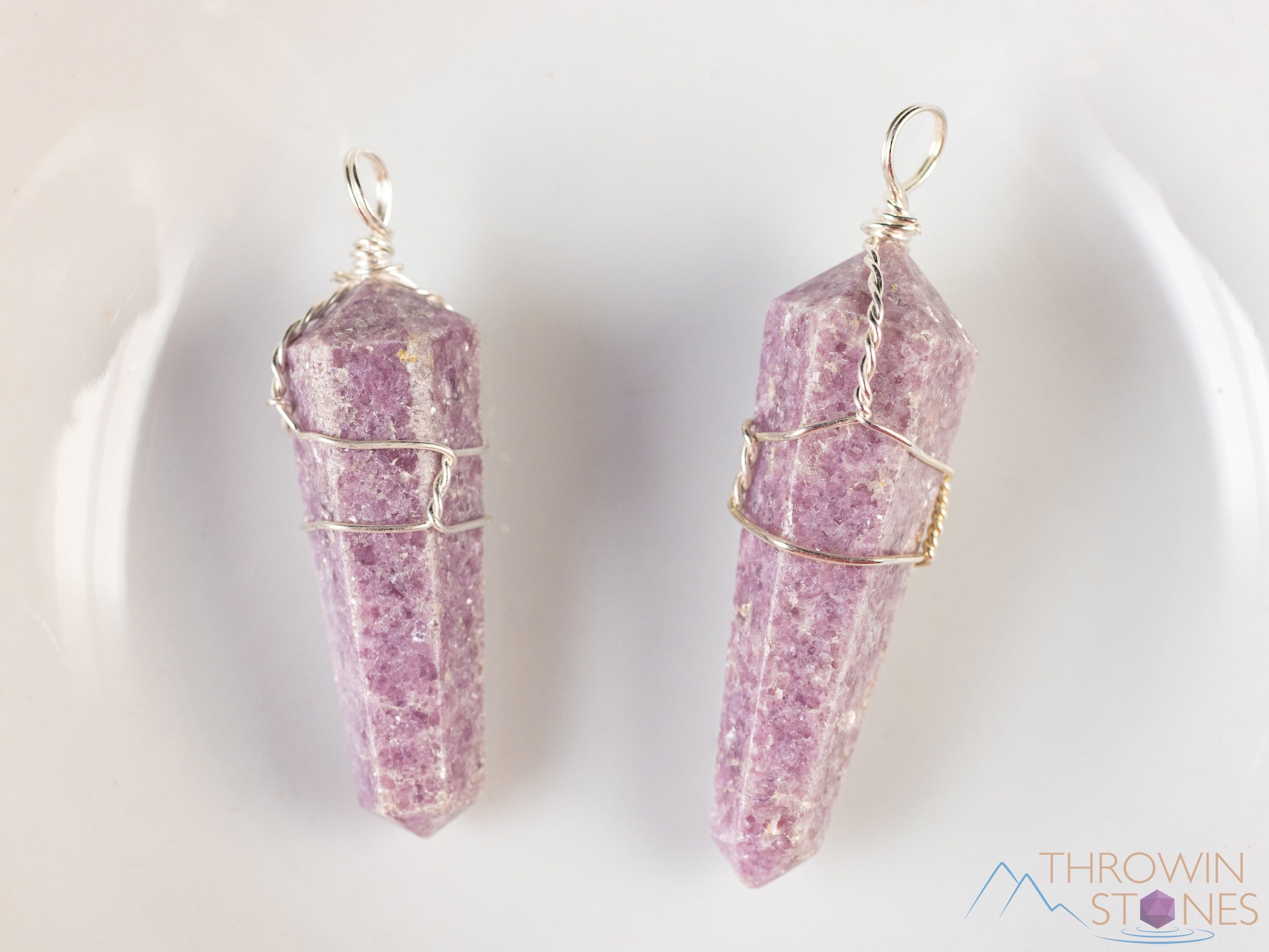LEPIDOLITE Crystal Pendant Necklace - Handmade Wire Wrapped Healing Stone Jewelry with Natural Crystal Points | Spiritual Healing, Meditation & Energy Balancing Accessory