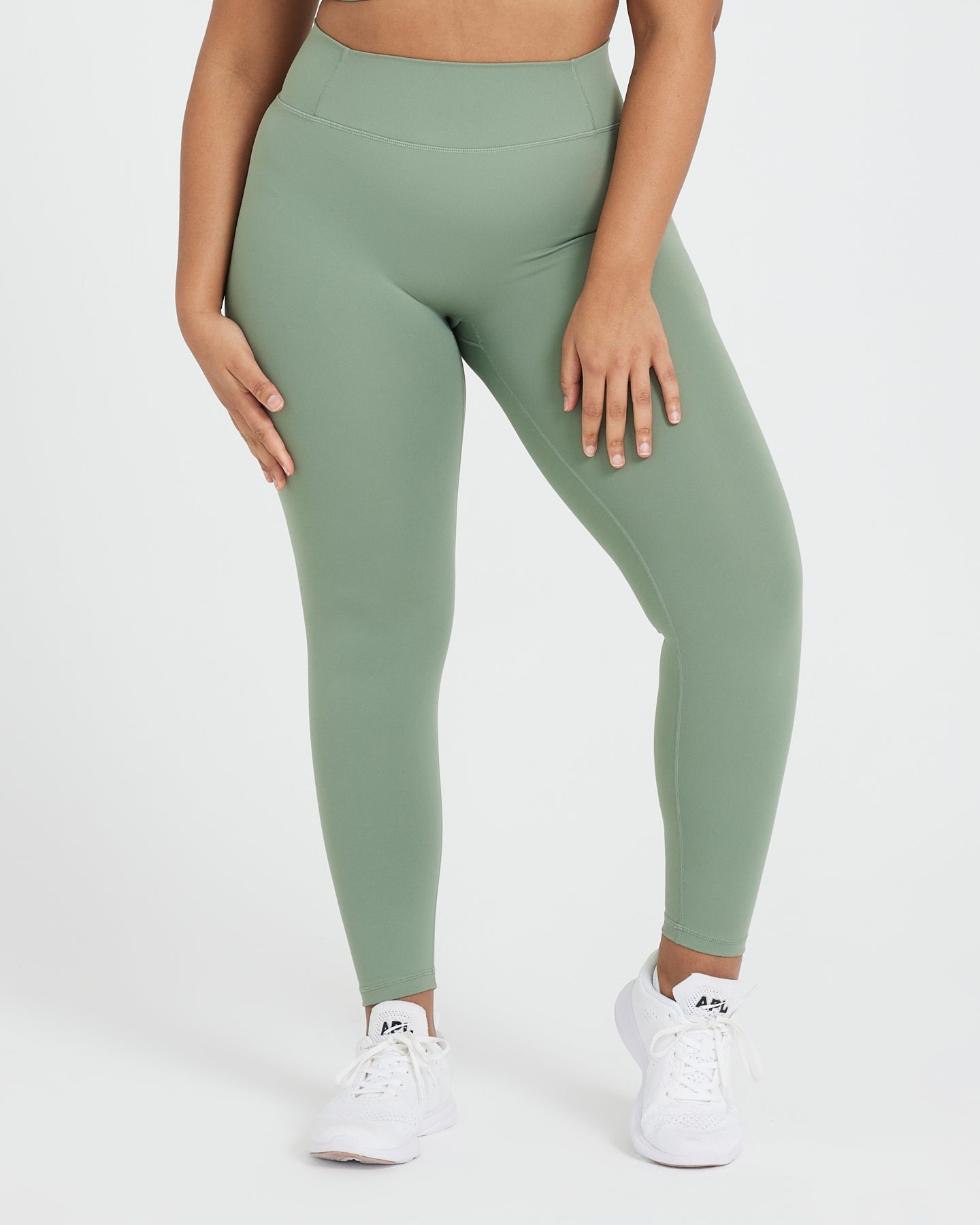 Timeless High Waist Yoga Leggings for Women - Soft & Stretchy Sage Green Workout Pants | Perfect for Yoga, Gym, Running & Lounge Wear