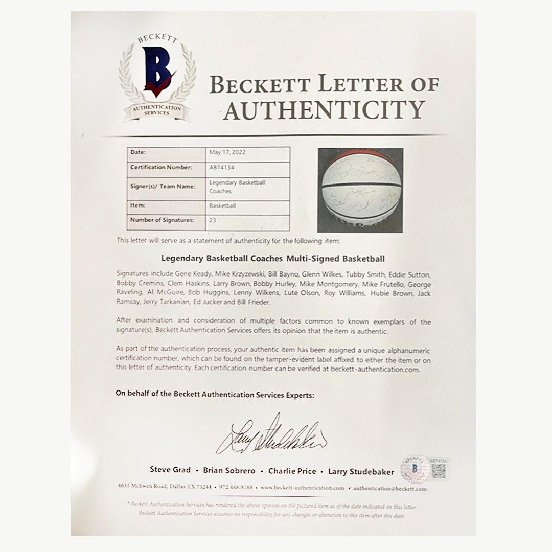 All Time Great Coaches 23 Signature Wilson Basketball - Official NBA Game Ball - Perfect for Collectors, Gifts & Basketball Enthusiasts