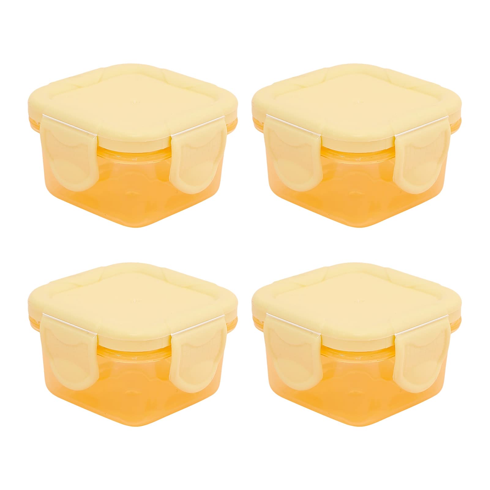 Kasituny 4-Piece Mini Food Storage Containers Set (60ML) - Airtight Leak-Proof Kids Lunch Box for School, Picnics & Home Organization - BPA-Free Portable Kitchen Organizers for Snacks, Spices & Leftovers