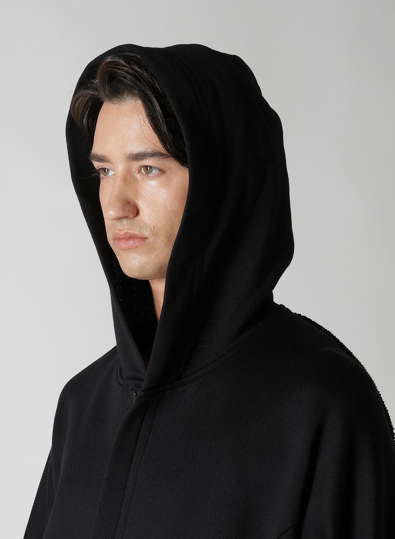 COTTON SMITH POCKET DETAIL UNBALANCED HOODIE - Men's Casual Pullover Sweatshirt with Asymmetrical Design | Perfect for Streetwear, Lounge & Everyday Comfort