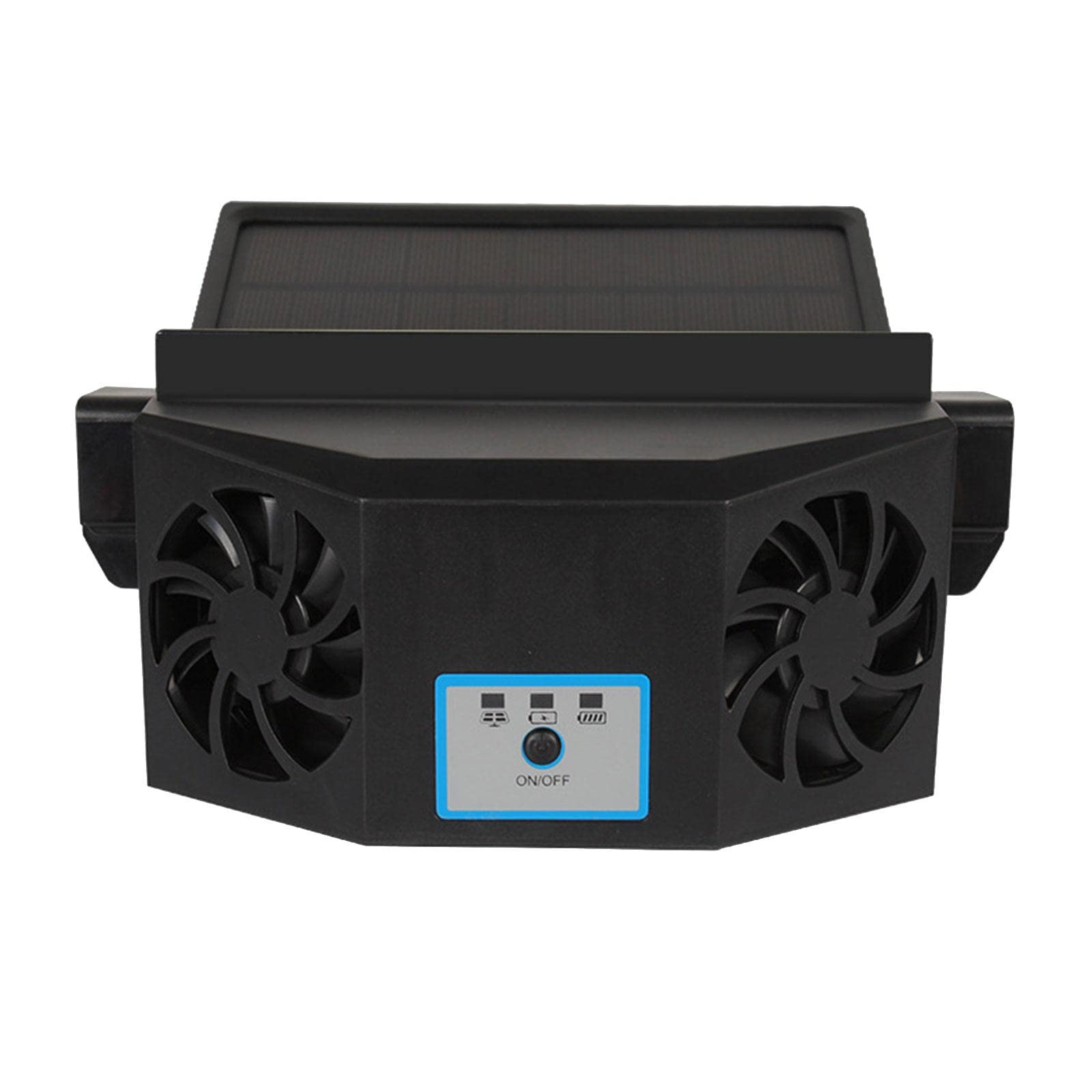 WAITLOVER Solar Powered Car Air Vent Cooler Fan - Portable Car Radiator Cooler, Black - Perfect for Summer Road Trips & Hot Weather Driving
