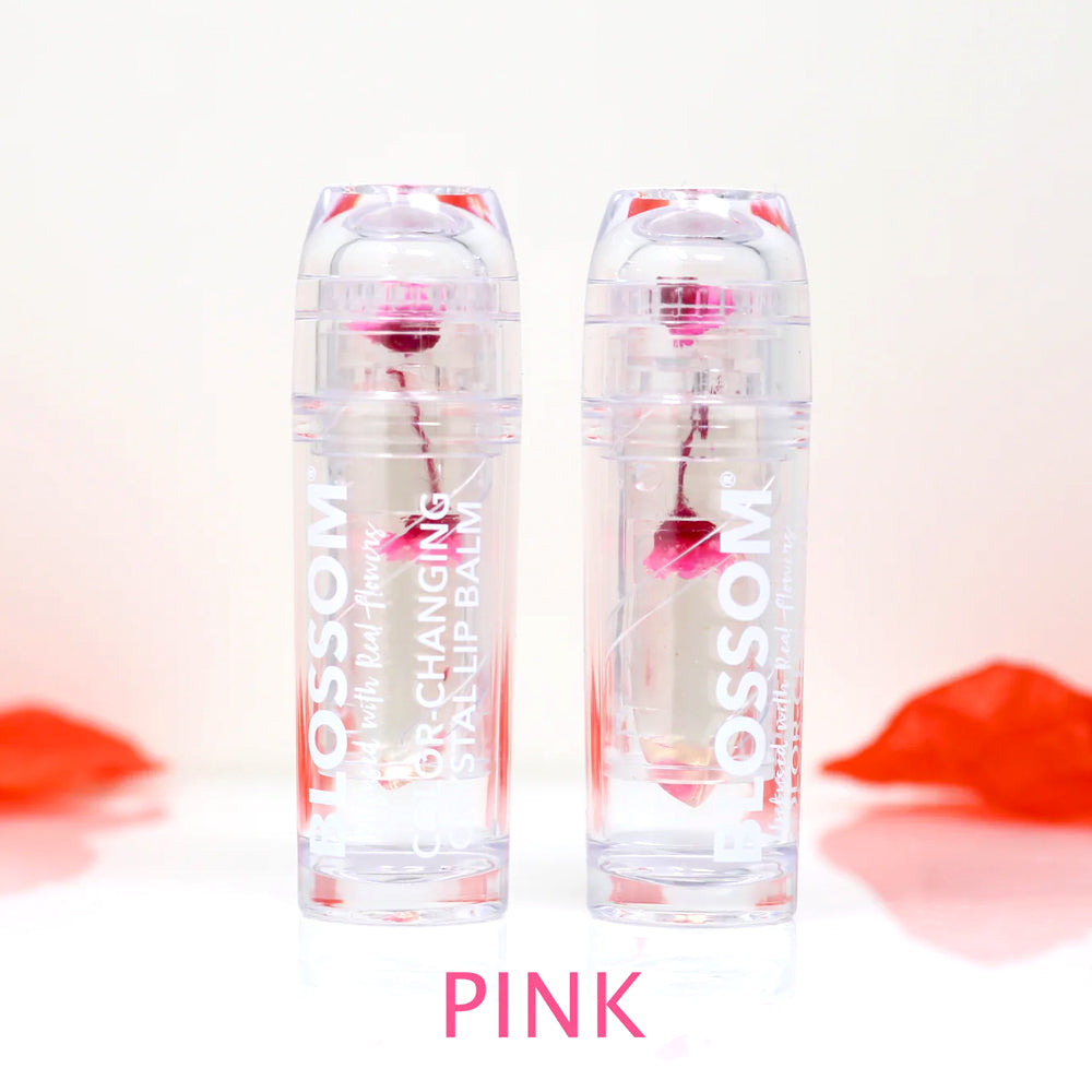 Blossom Color Changing Crystal Lip Balm & Gloss - 2 Pack (3g Each) | Hydrating, Moisturizing, Natural Lip Care for Daily Use & Special Occasions