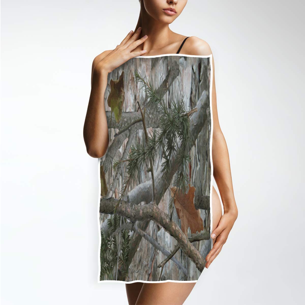 Blueangle Camouflage Hand Towel - Realistic Forest Camo Design, Super Soft & Highly Absorbent Bath & Gym Towel (30x15 Inches) - Perfect for Bathroom, Spa, Camping & Outdoor Adventures