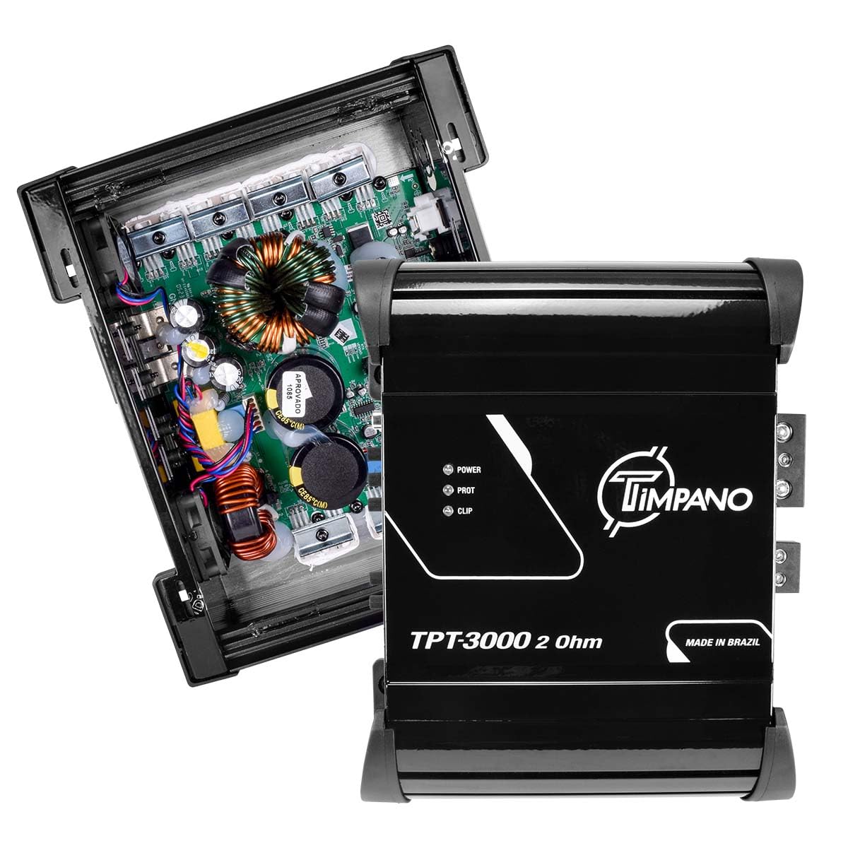 Timpano TPT-3000 3000W 2 Ohm Compact Mono Class D Amplifier for Car Audio Systems - Powering Speakers, Subwoofers & Tweeters - Perfect for Car Audio Upgrades, Bass Boost & Clear Sound Enhancement