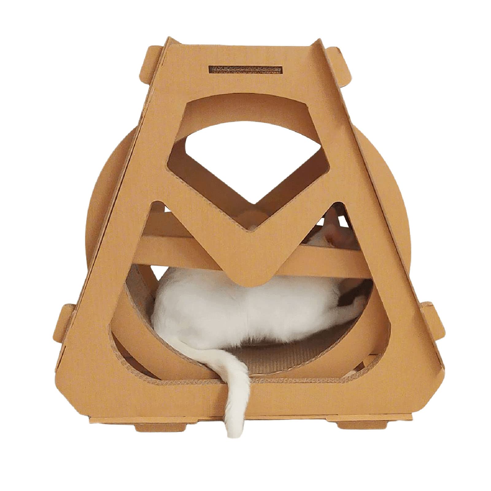 QJM Cat Exercise Wheel - Interactive Ferris Wheel Toy with Multi-Level Scratcher for Kittens & Adult Cats | Indoor Pet Activity & Playtime Fun
