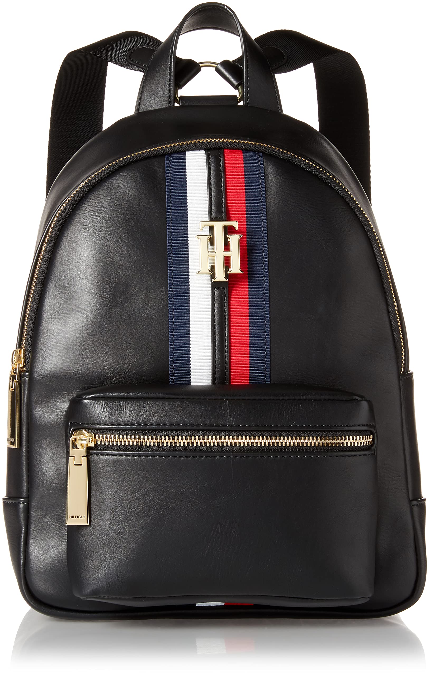 Tommy Hilfiger Women's Jaden Plus Backpack - Stylish Black Laptop Backpack for Work, Travel & College | Durable & Spacious Design