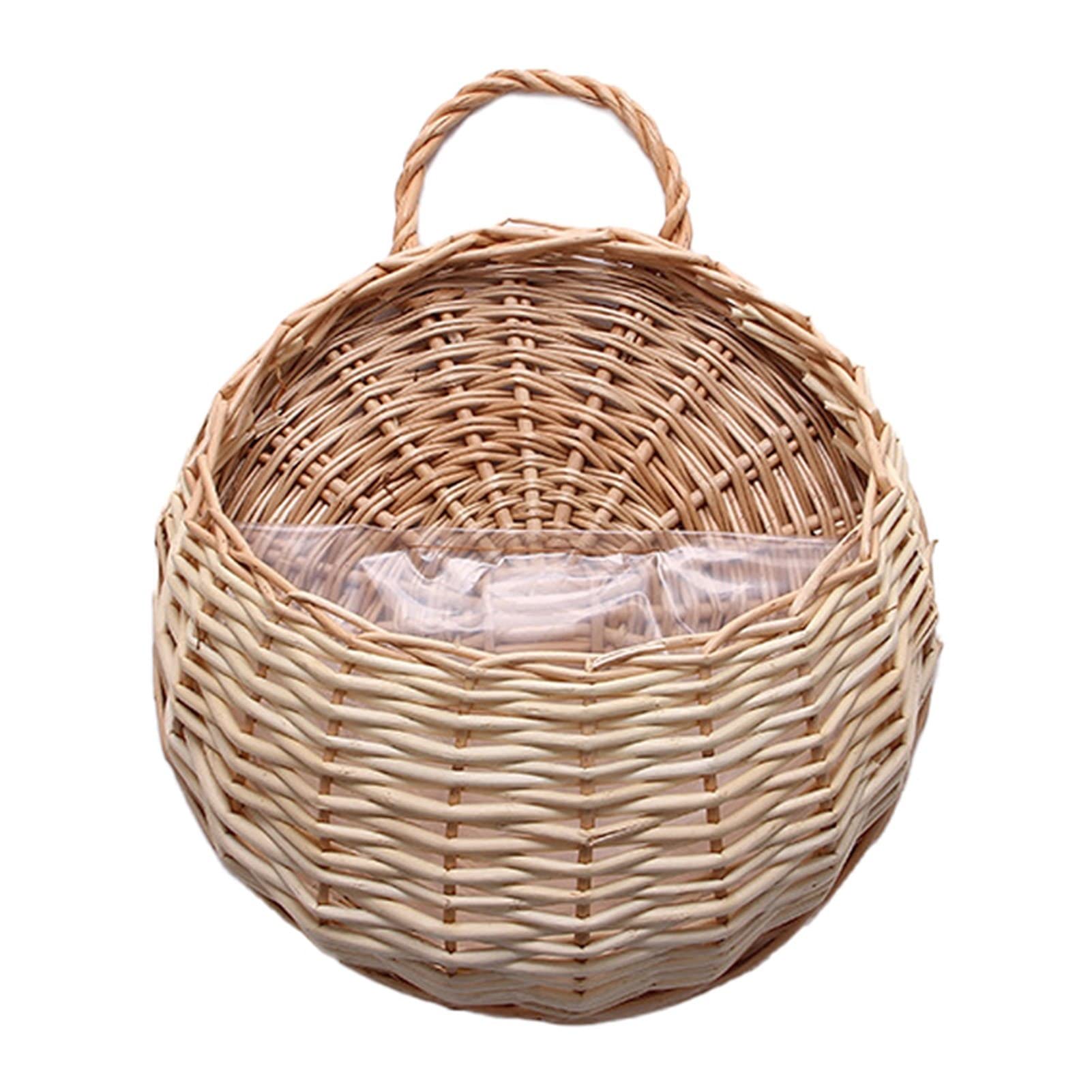 Elegant DIY Woven Wicker Rattan Storage Basket - Multipurpose Home Decor & Gardening Supplies for Flowers, Toys, Blankets | Perfect for Living Room, Bedroom, Patio Organizing