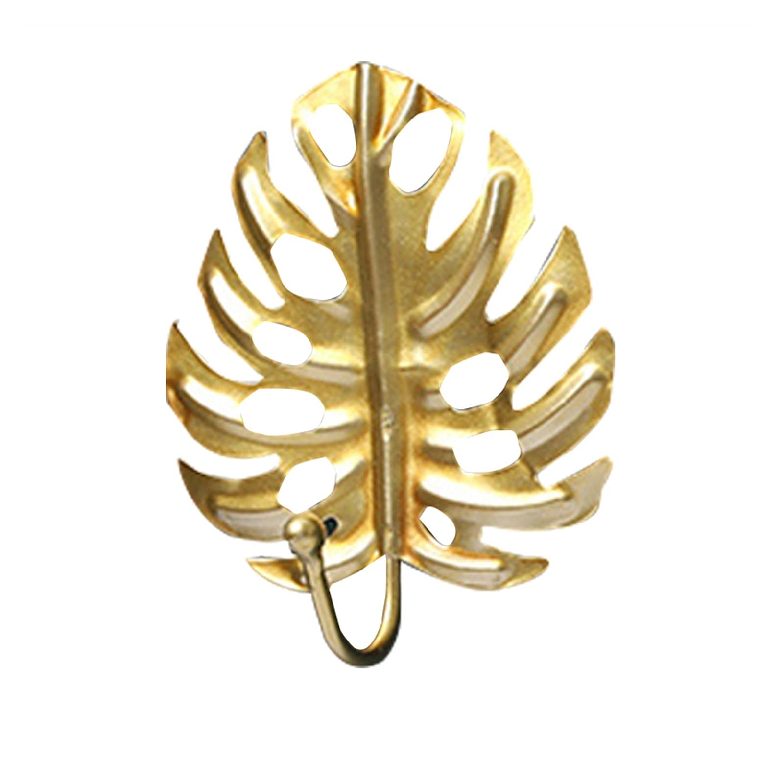 Metal Wall Coat Rack with Creative Leaf Design - No Drill Hooks for Jackets, Keys & Hats - Perfect for Bedroom, Living Room & Bathroom Organization (Bronze)