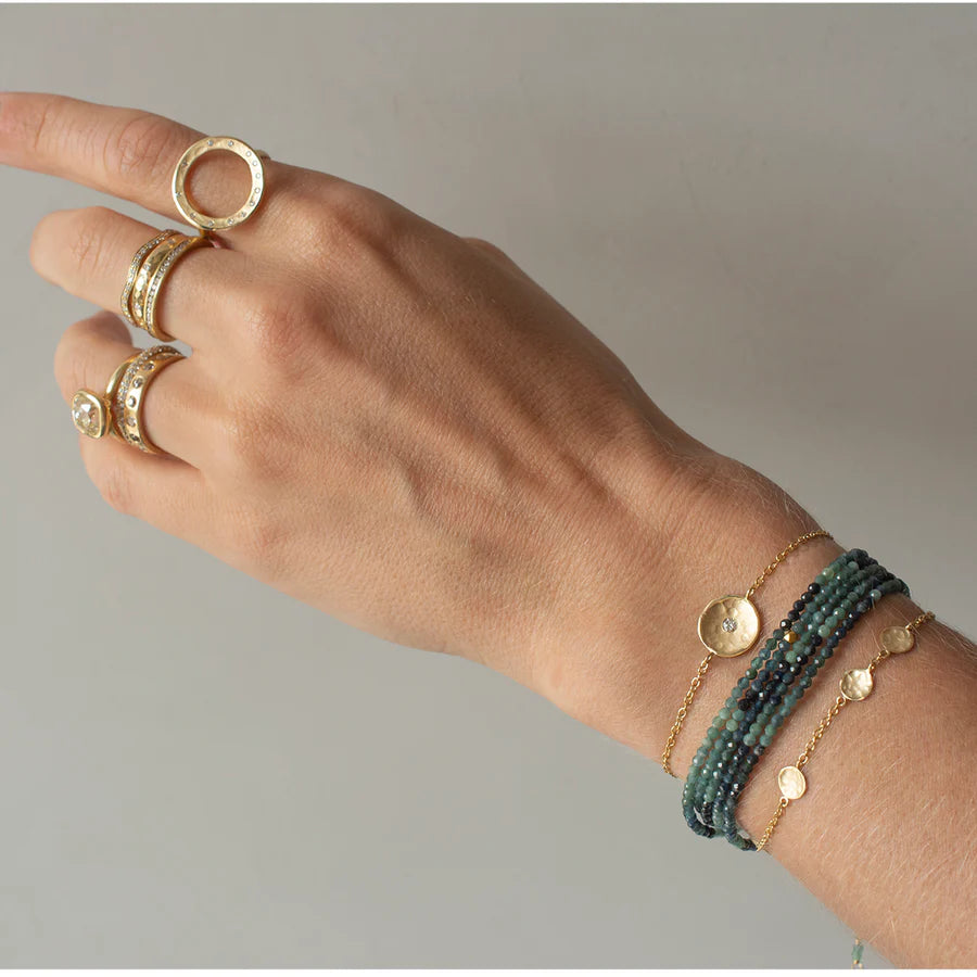 Blue Tourmaline Wrap Bracelet for Women – Healing Crystal Jewelry for Stress Relief & Positive Energy – Perfect for Yoga, Meditation & Everyday Wear