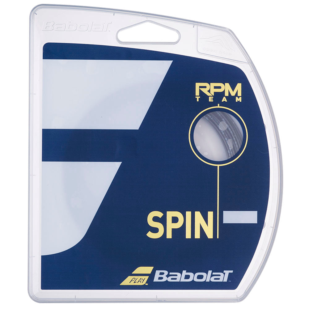 Babolat RPM Team 16/1.30 Tennis String (Black) | High Performance Polyester Tennis Racket String | Perfect for Competitive Play & Tournament Matches