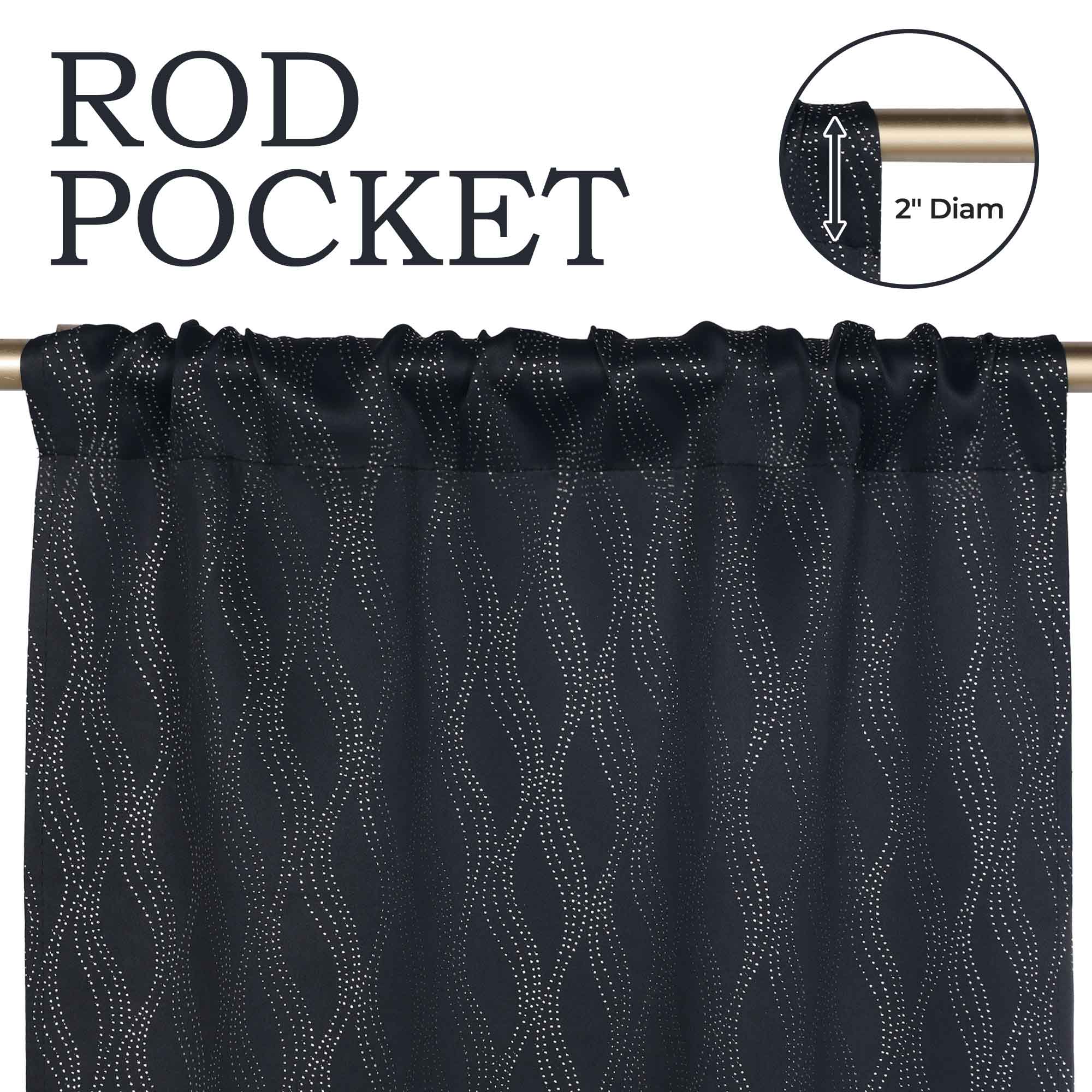Zuri Textured Washable Blackout Curtains for Bedroom - Thermal Insulated Room Darkening Window Drapes (Set of 2 Panels) - Perfect for Nursery, Home Theater & Light Sleepers
