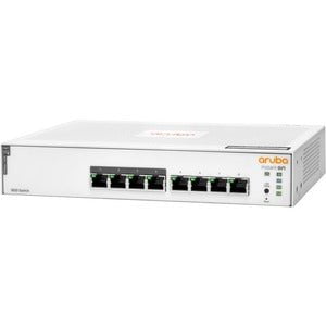 Aruba Instant On 1830 8G 4p Class4 PoE 65W Switch - 8 Port Gigabit Ethernet Managed Network Switch with 65W PoE Budget, Layer 2 Support, 10/100/1000Base-T, Rack/Wall/Table Mountable - Ideal for Small Business & Office Networking
