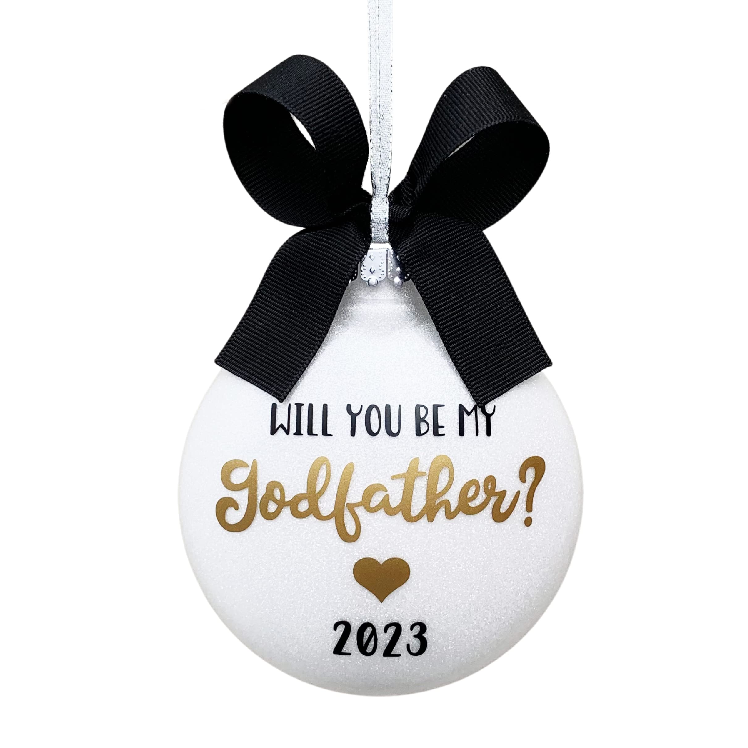 Godfather Ornament - Unique Godfather Proposal Gift Set - 'Will You Be My Godfather' Keepsake - Perfect for Baptism, Christening & Special Family Moments