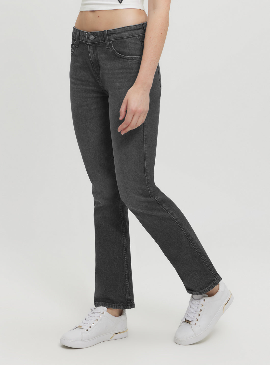 Guess Jeans Grey G09 Bootcut Pants for Women - Classic Denim Jeans with Flared Leg | Perfect for Casual Wear, Office & Night Out