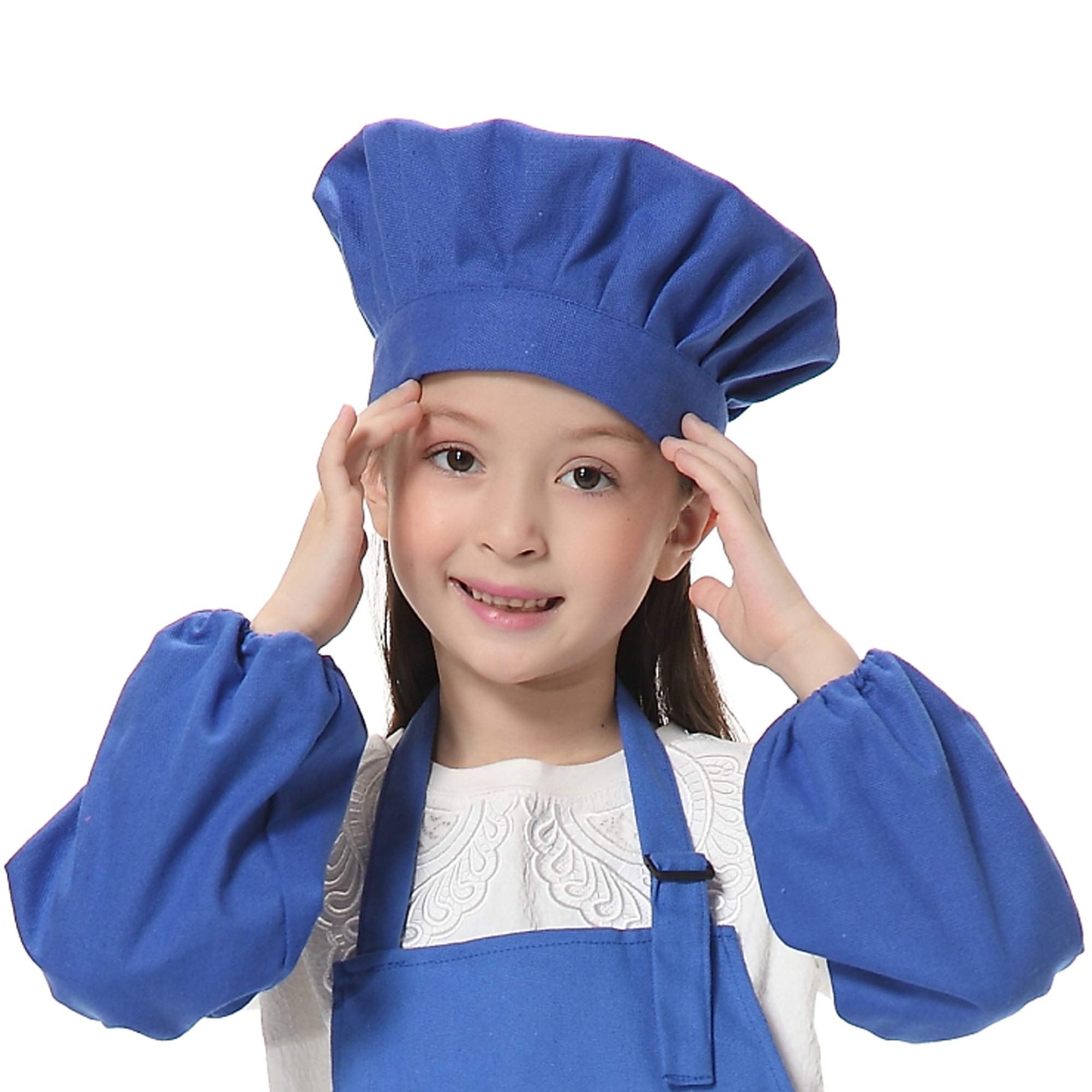 TopTie Adjustable Chef Hat for Kids & Adults - 100% Cotton Elastic Kitchen Cooking Baking Hat for Professional Chefs & Home Cooks | Perfect for Restaurants, Culinary Classes & Baking Parties