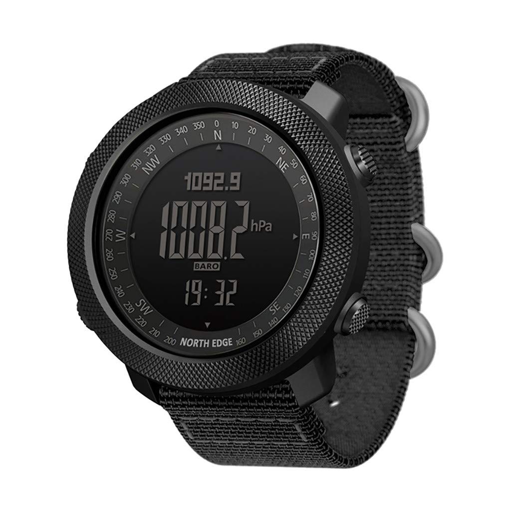 North Edge Apache Men's Sports Watch - 5ATM Waterproof Digital Wristwatch for Swimming, Running & Hiking
