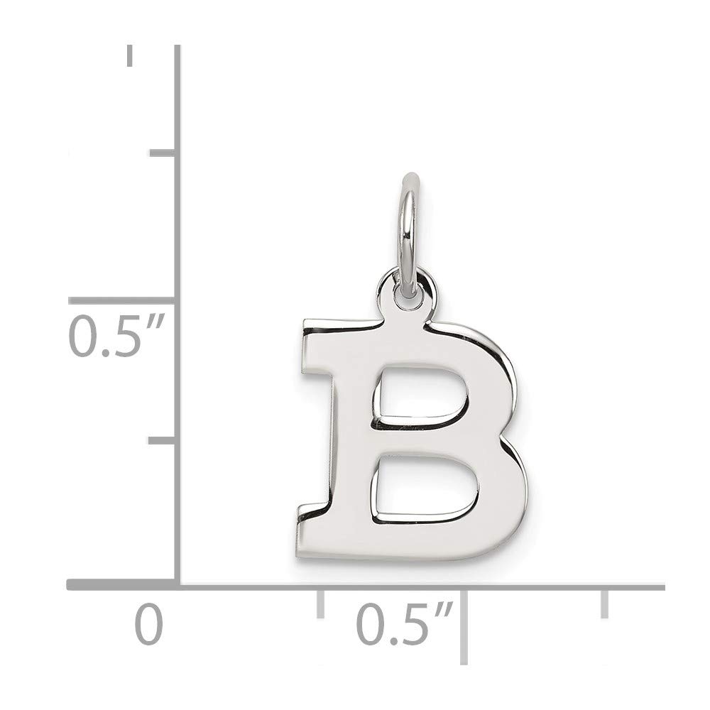 Sterling Silver Small Block Initial A Charm Pendant - Personalized Jewelry Gift for Women, Girls - Perfect for Necklaces, Bracelets & DIY Crafting