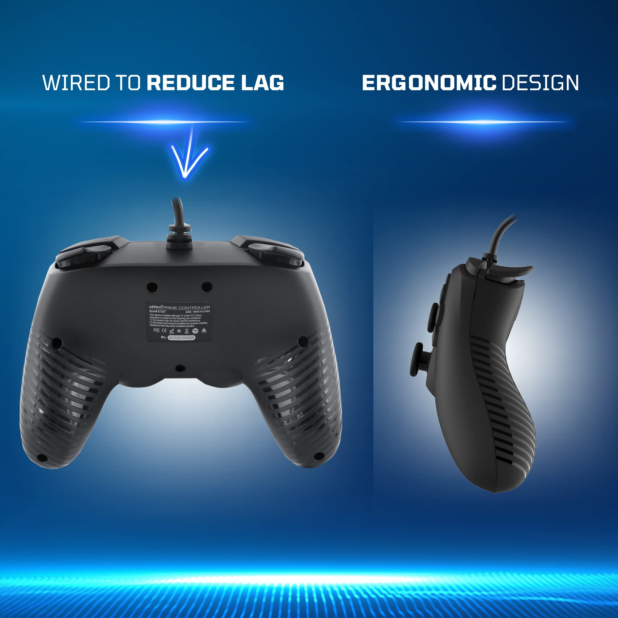 Nyko Prime Wired Controller for Nintendo Switch - Ergonomic Gamepad with Vibration & Turbo Button - Compatible with PC & Switch - Perfect for Competitive Gaming & Long Play Sessions (Black)