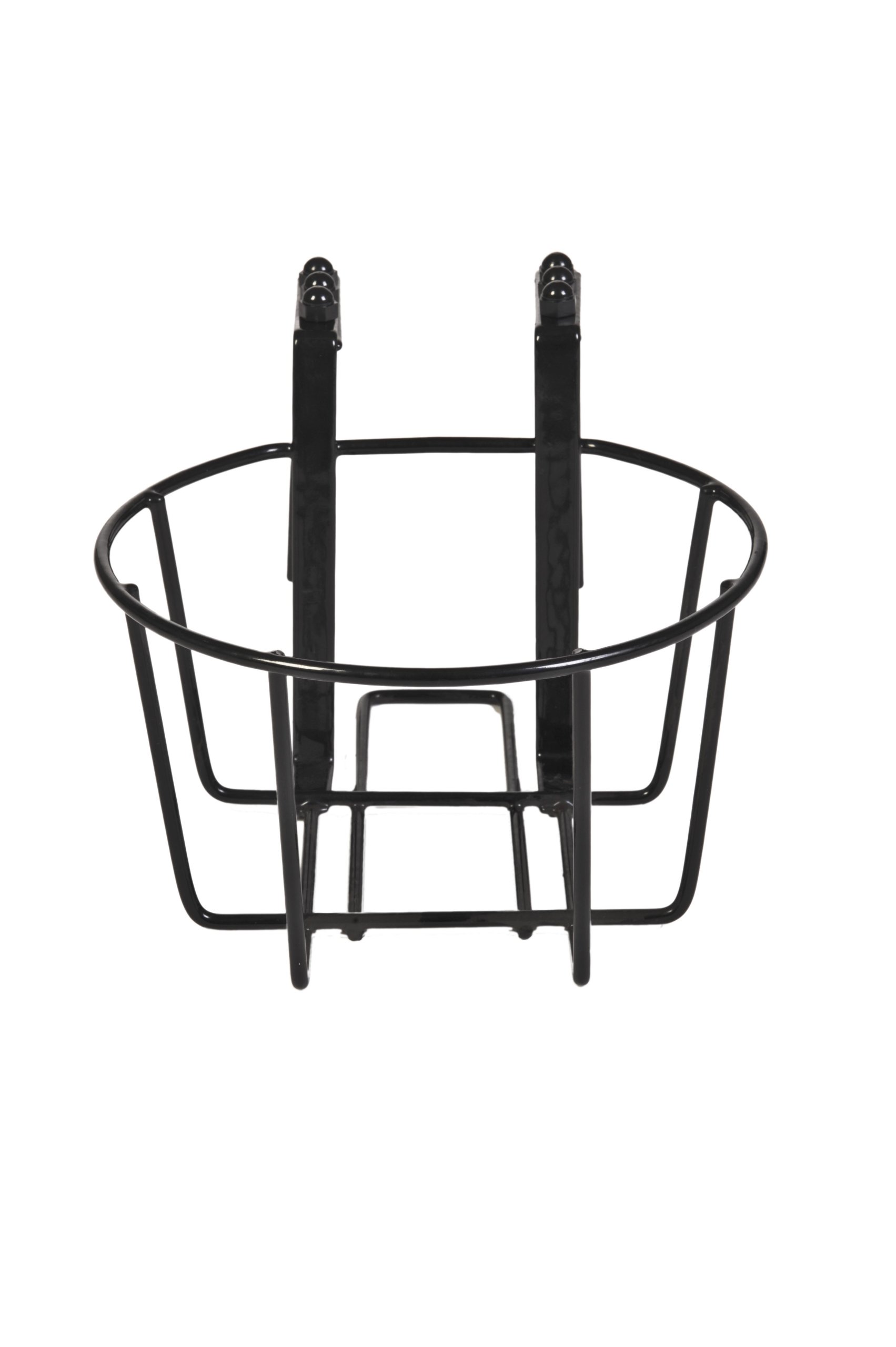 8-Inch Black Adjustable Flower Pot Holder - Heavy Duty Plant Stand for Indoor/Outdoor Use - Perfect for Balcony, Garden, Patio Decor (Model R0726-B)