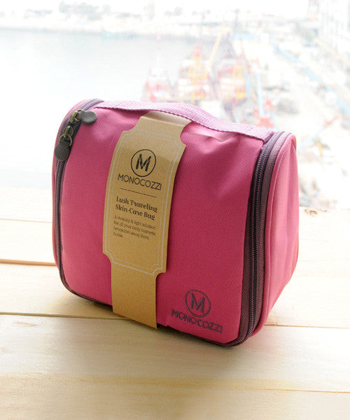 Monocozzi Lush Skin Care Bag - Waterproof Travel Cosmetic Organizer for Women, Perfect for Gym, Spa & Vacation Essentials Storage