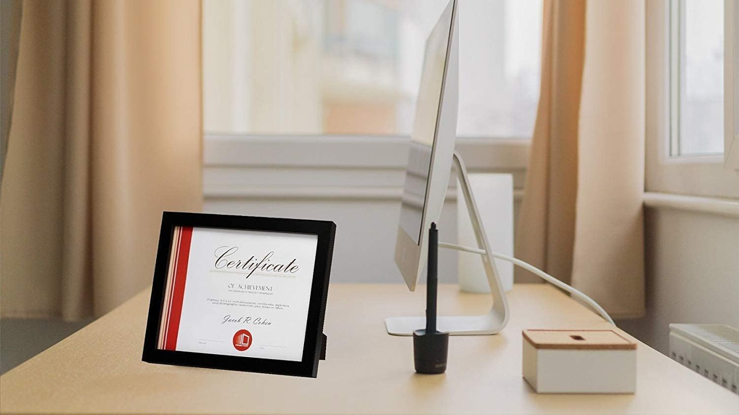 Frametory 8.5 x 11 Picture Frame Set of 2 - Black Wide Molding Wall Hanging & Tabletop Display Frame for Certificates, Awards, Diplomas - Perfect for Office, Home Decor or Gift Giving
