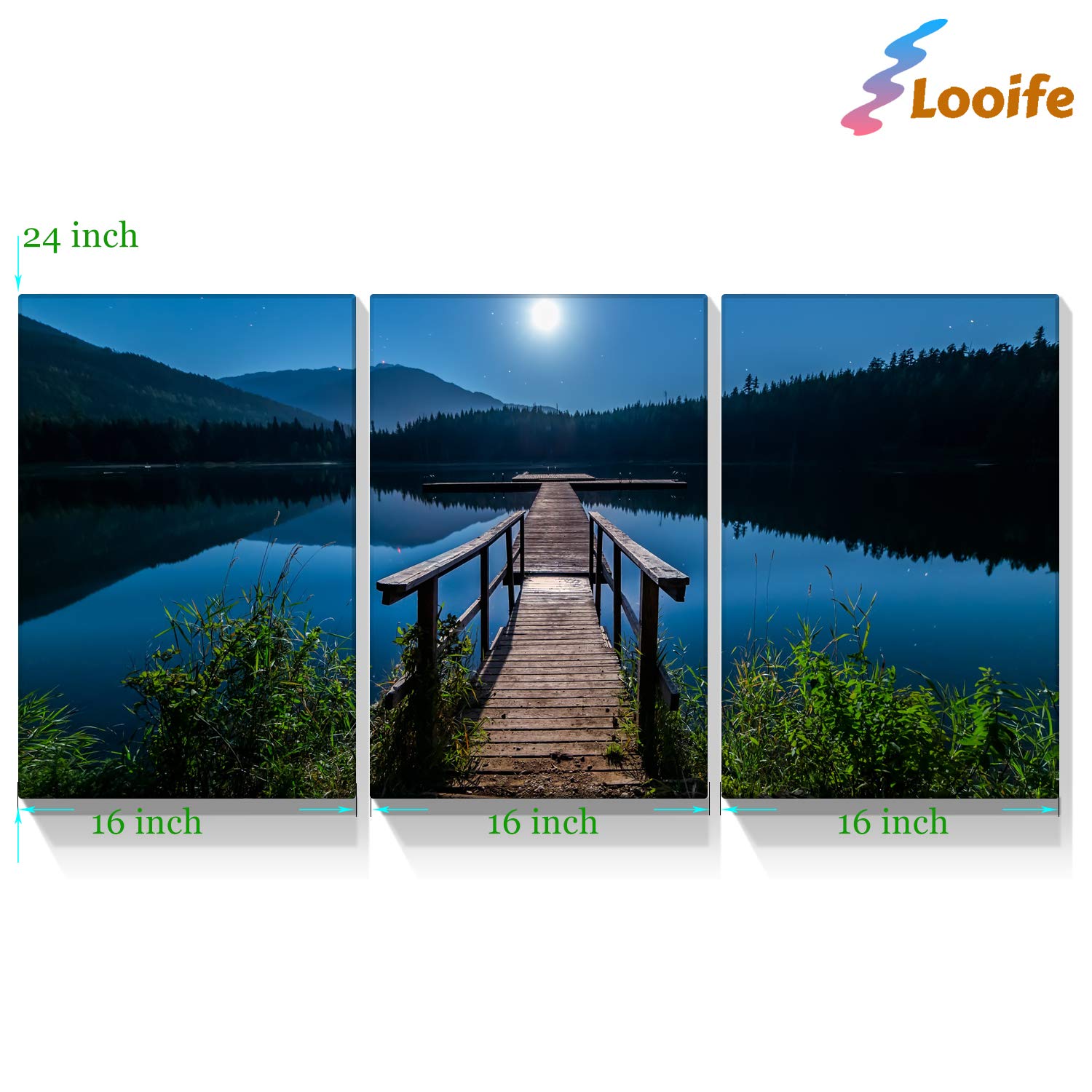 Looife Abstract Canvas Wall Art Set of 3 - 16x24 Inch Yellow & Grey Oil Painting Prints - Modern Ready to Hang Wall Decor for Living Room, Bedroom & Office