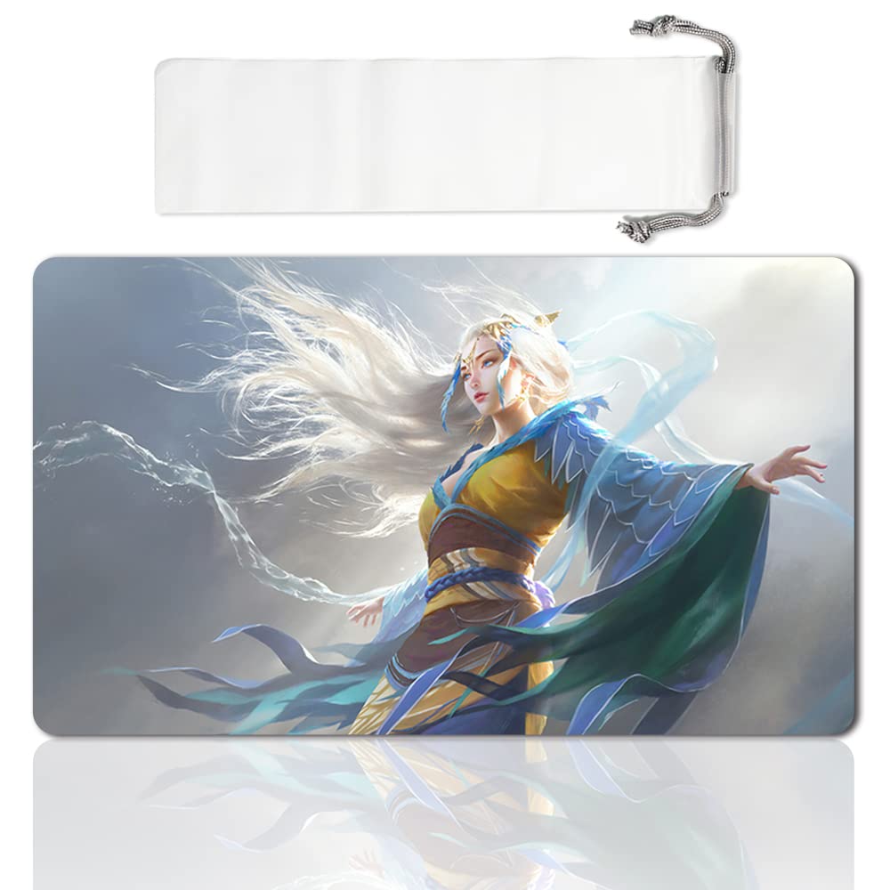 Premium 60x35cm TCG Playmat - Non-Slip MTG CCG RPG Trading Card Game Mat with Stunning MTG1-MU Yanling Sky Dancer Art | Perfect for Magic: The Gathering Tournaments, Game Nights & Collectors Display