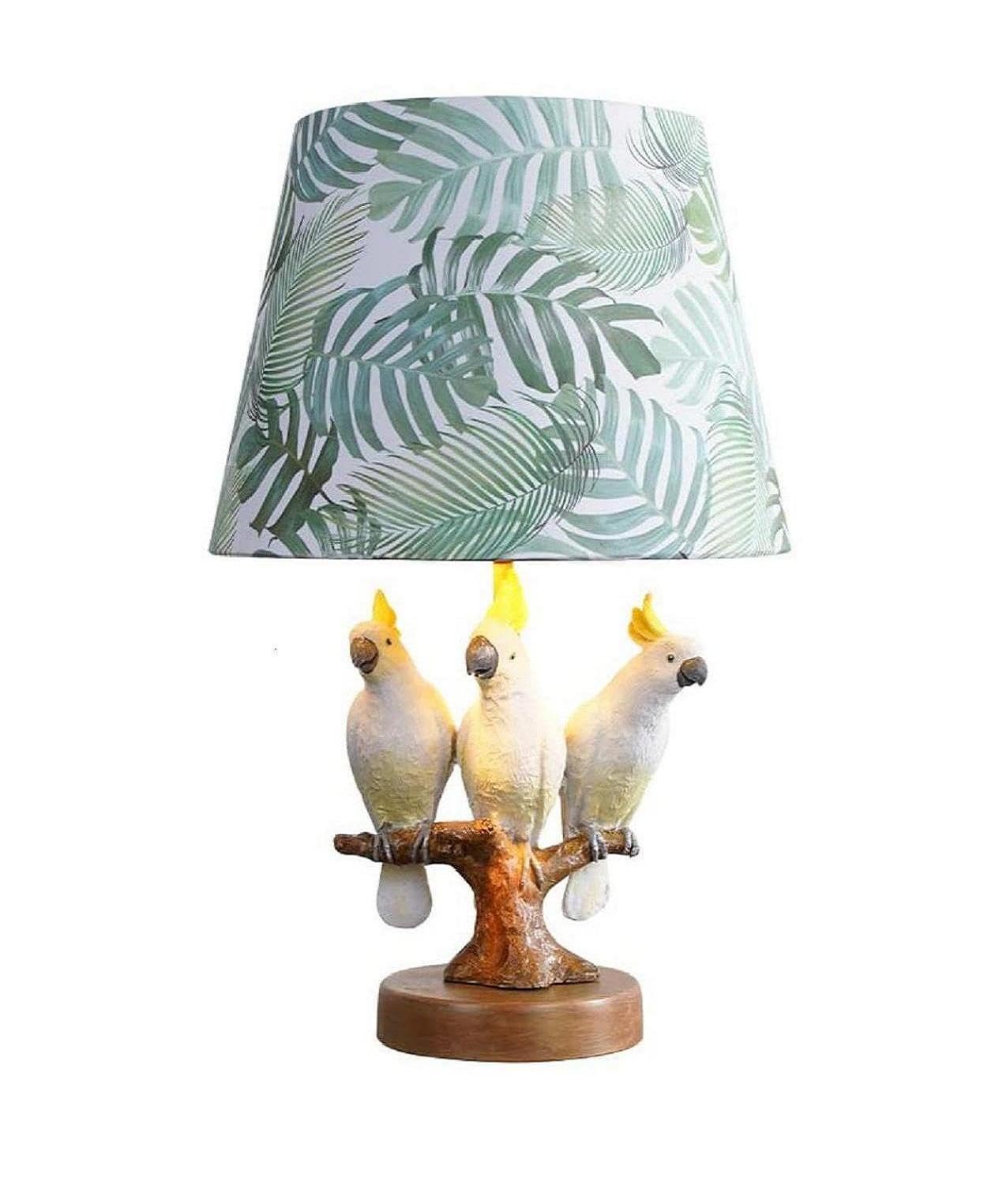 SUPERIORVZND Vintage Parrot Table Lamp - American Retro Style Desk Light for Bedroom, Living Room, Nightstand | Decorative Bird-Themed Home Decor for Farmhouse, Boho & Coastal Interiors