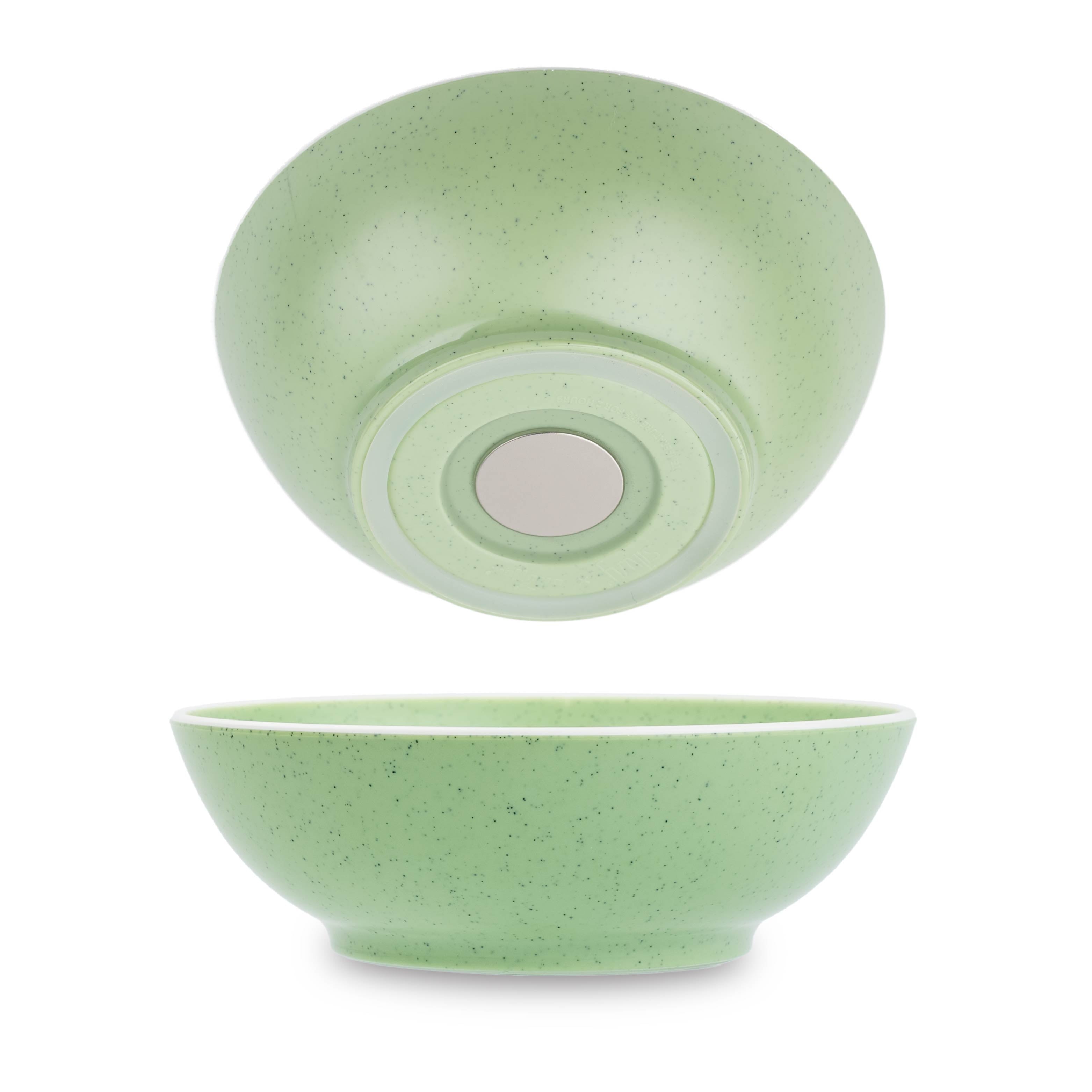 DOLOMIT GREEN Plastic Mixing Bowls with Lids - 16 cm Set of 3, BPA-Free Food Storage Containers for Kitchen Baking, Meal Prep & Serving - Airtight Stackable Bowls for Pantry Organization