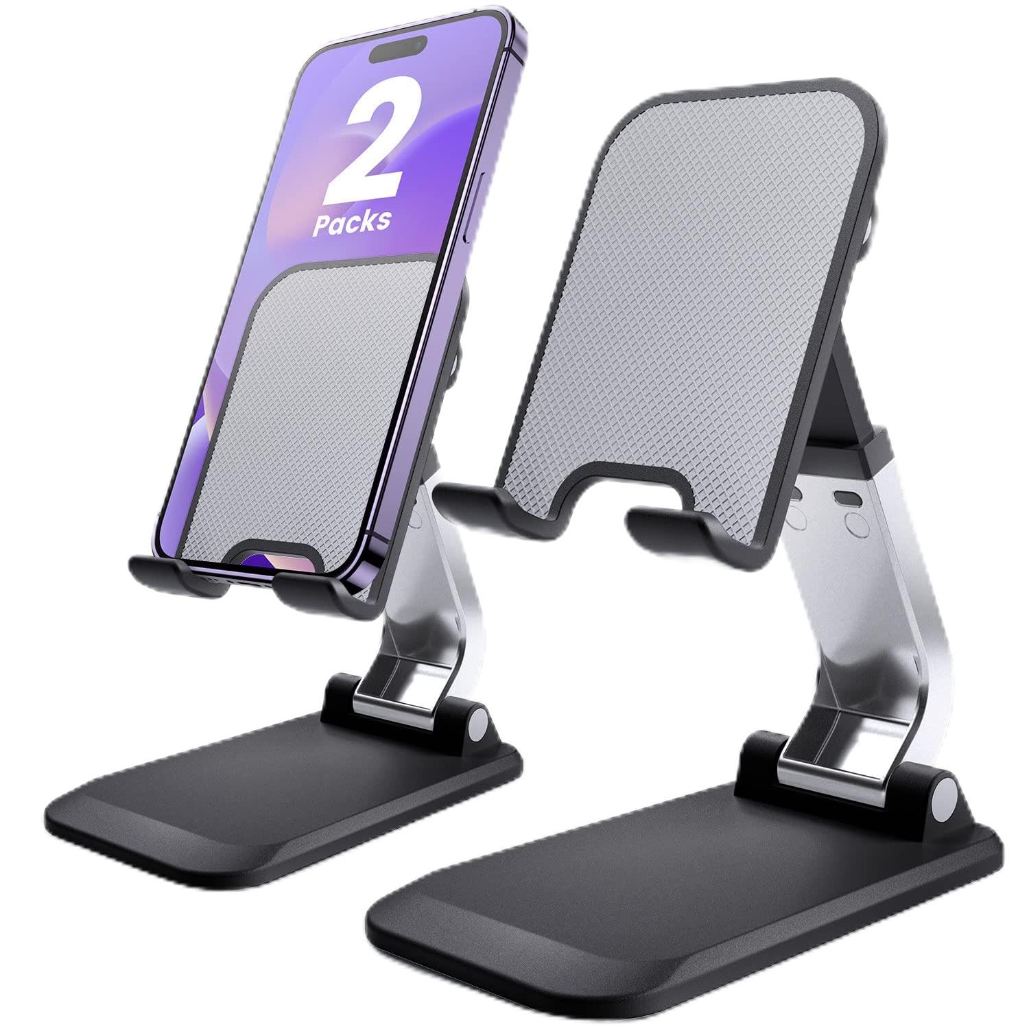 eSamcore Adjustable Phone Stand for Desk - Sturdy Desktop Phone Holder for iPhone & Smartphones - Perfect for Office, Home, and Video Calls